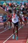 Mo Farah (GB) wins the 5000 metres at the European Athletics Team Championships.